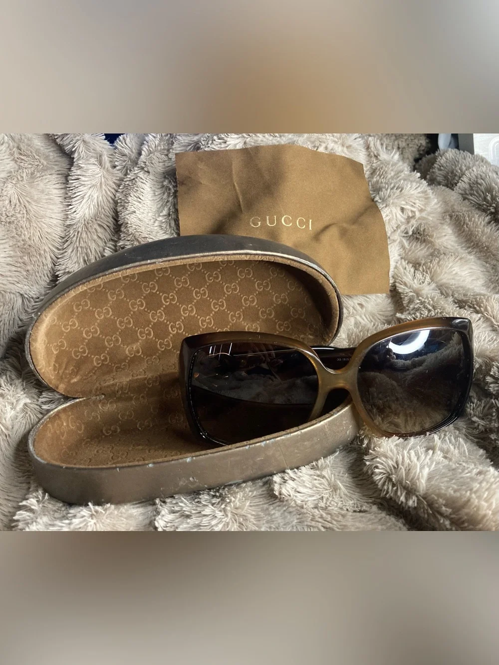 **RARE** Gucci Brown Tortoiseshell Gradient Women's Oversized Sunglasses